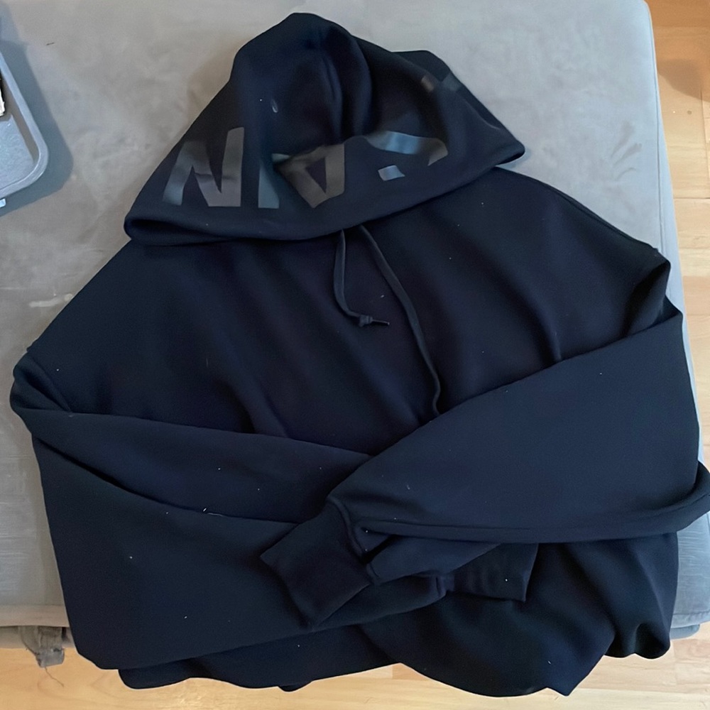 Allsaints TWYLA HOODY loose crop fit HELLA COMFY hoodie, branding on hood, Small